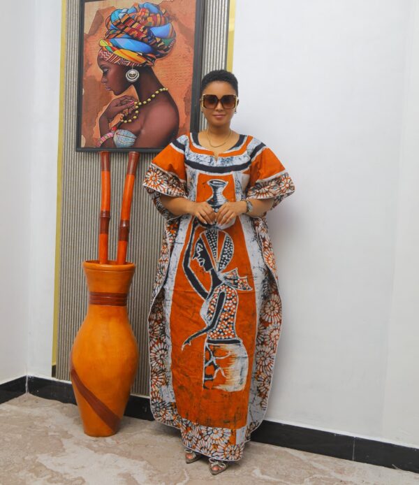 orange african print